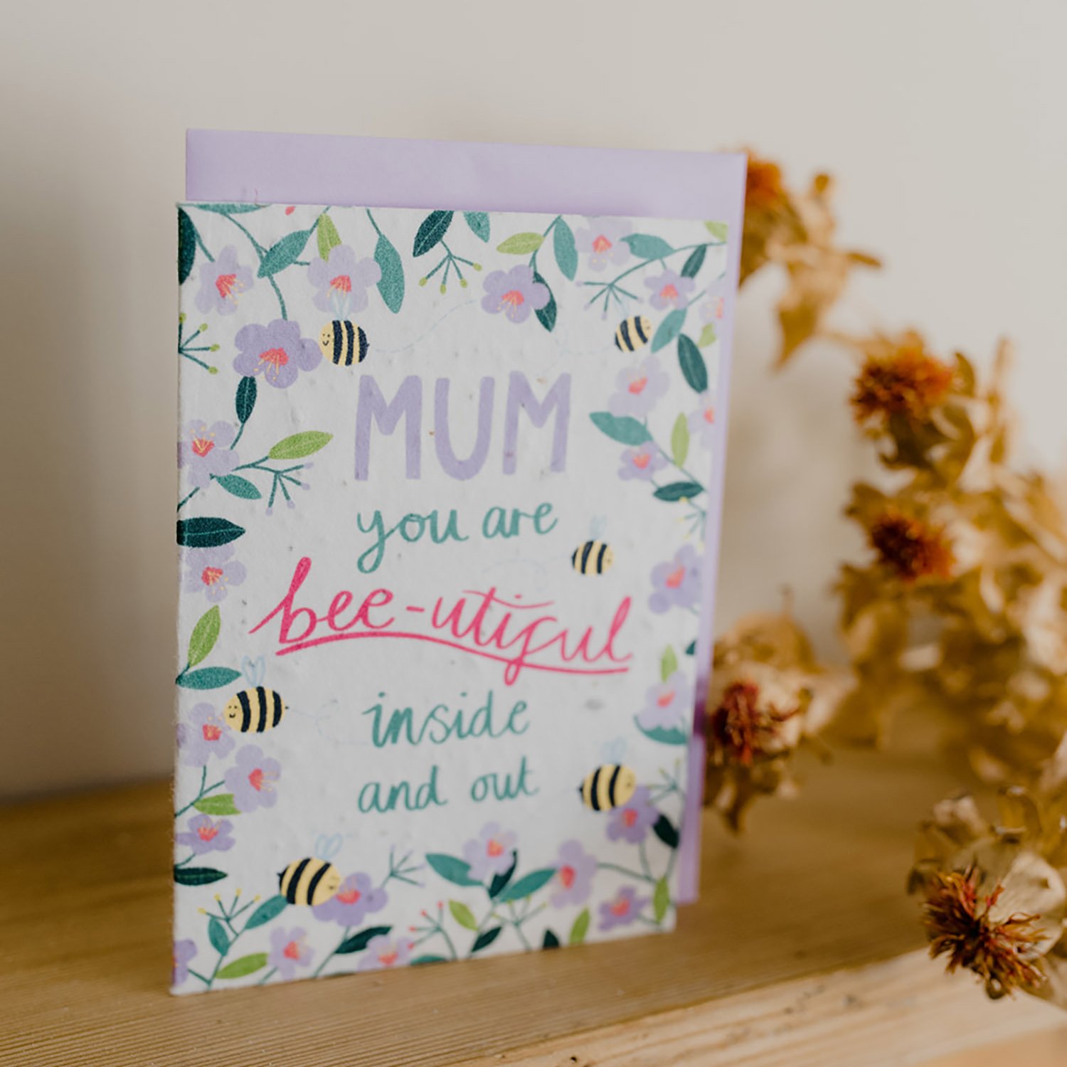 Bee-utiful Mum Plantable Seed Card