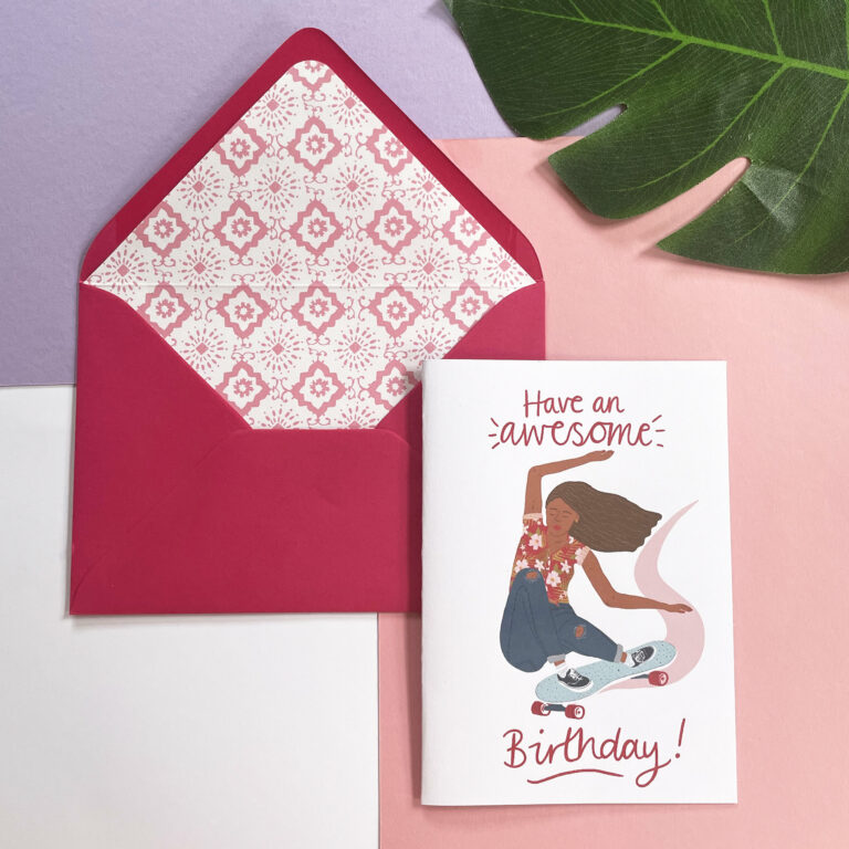 'have An Awesome Birthday!'
Skater Girl Card
