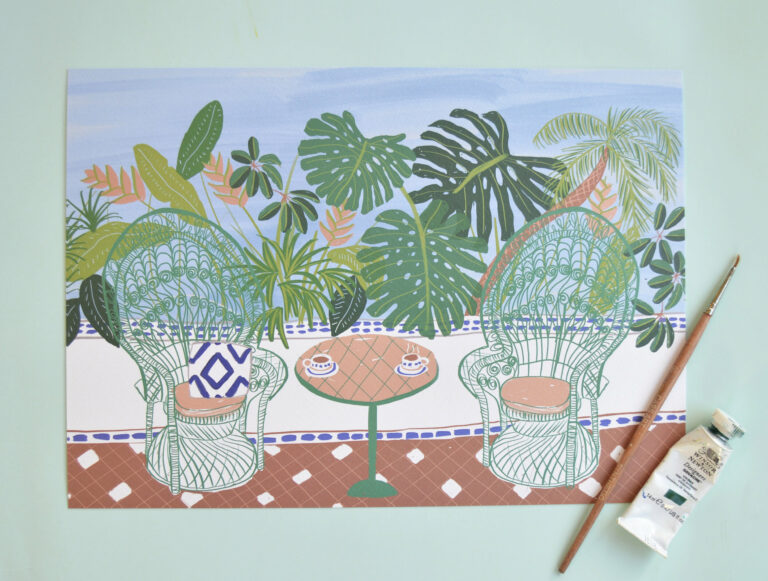 Jungle Balcony Art Print.