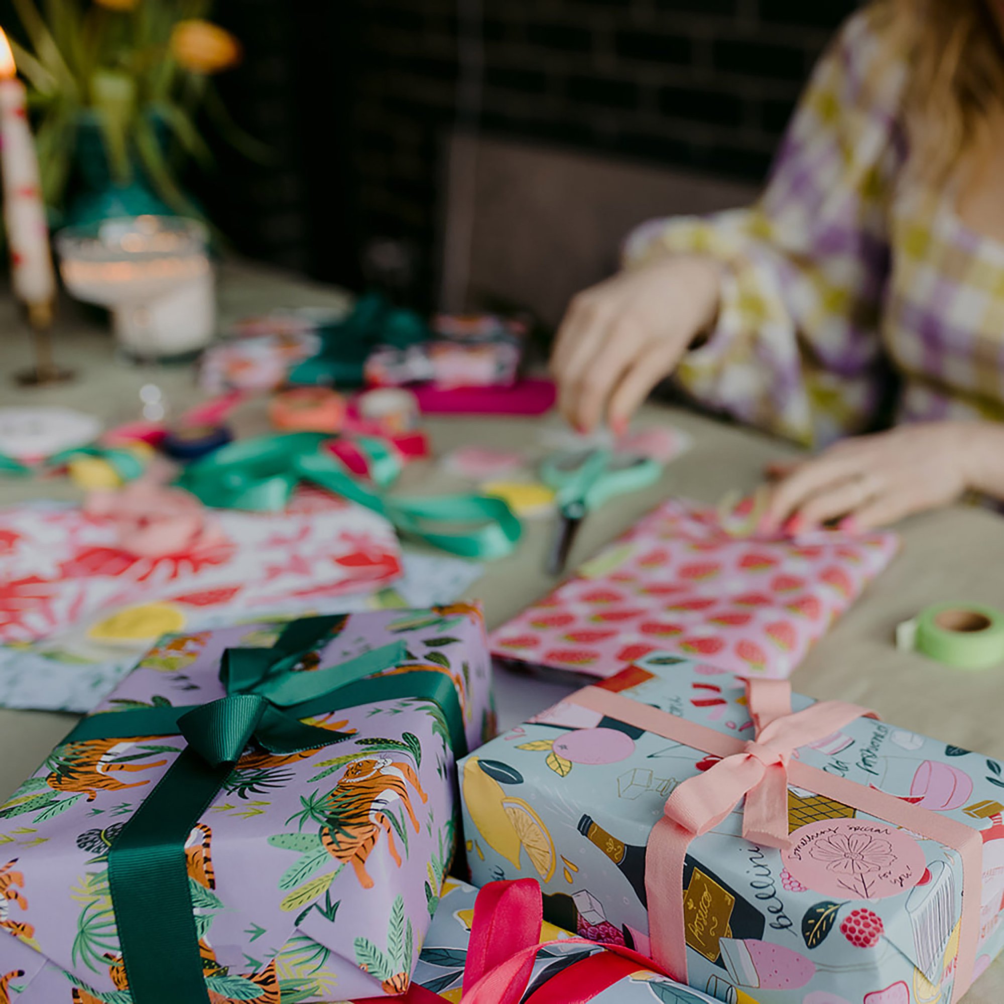 Mint Cocktail Party Wrapping Paper