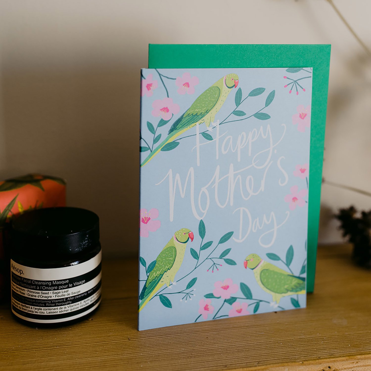 Parakeets Mother's Day Card