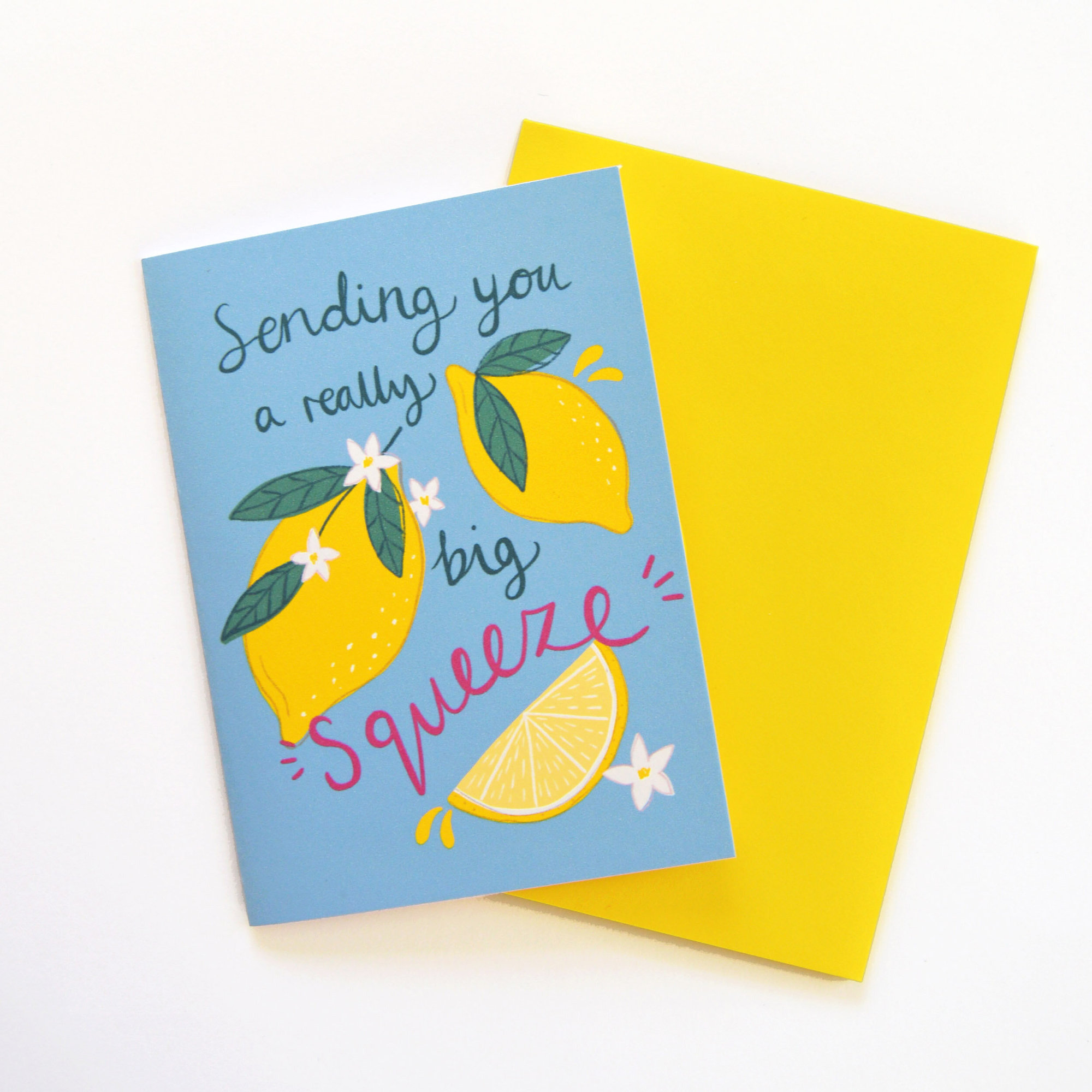 Sending You A Really Big Squeeze! 
Botanical Lemon Card - Just the card, Standard