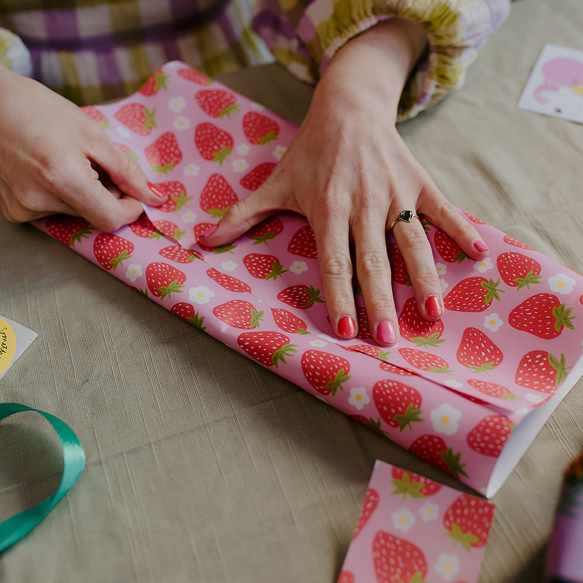 Sweet Strawberries Wrapping Paper