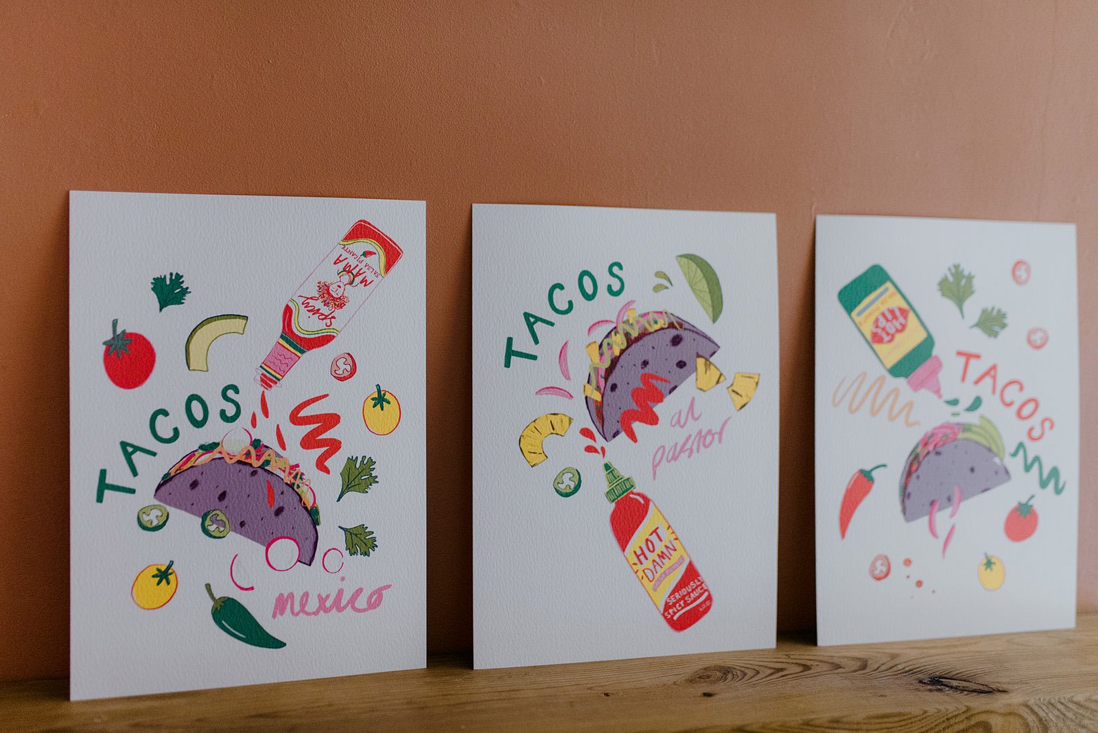 Tacos Print Series - Set of 3, A5