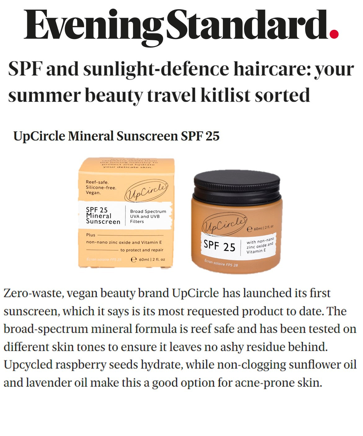 Spf 25 Mineral Sunscreen
