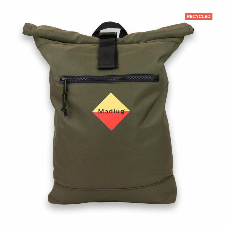 Deep Olive Green Roll-top Eco Backpack