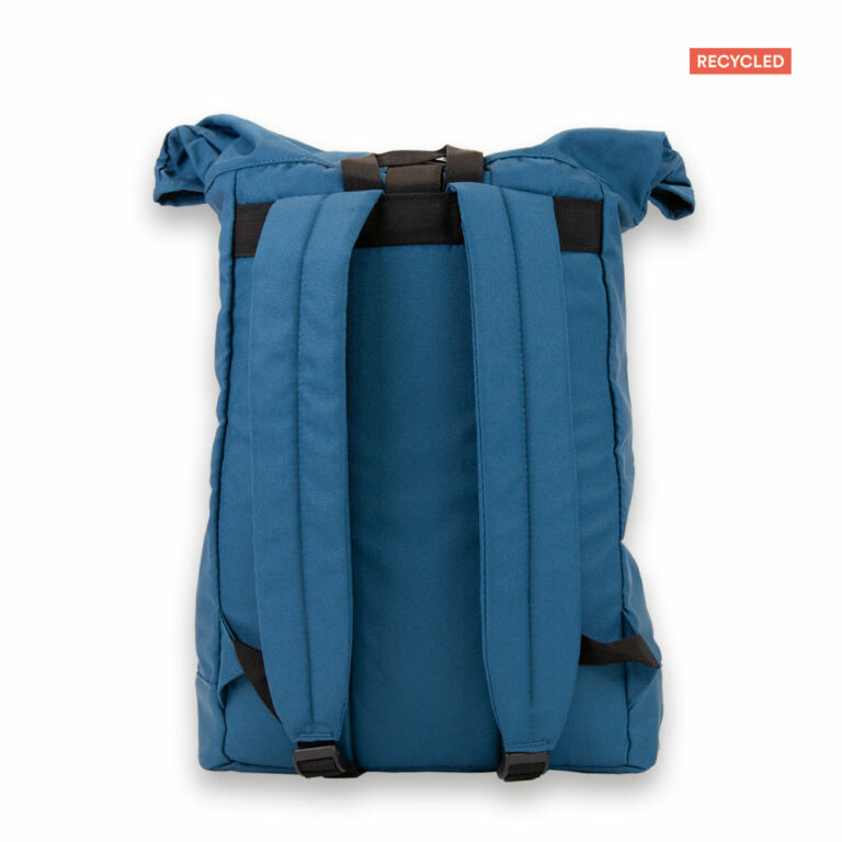 Teal Blue Roll-top Eco Backpack