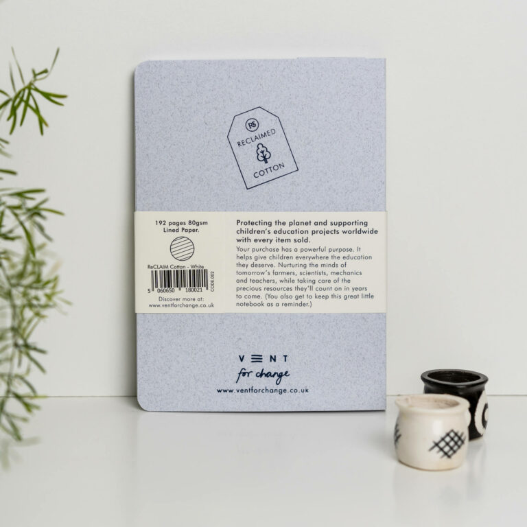 Reclaim A5 Notebook - White Cotton