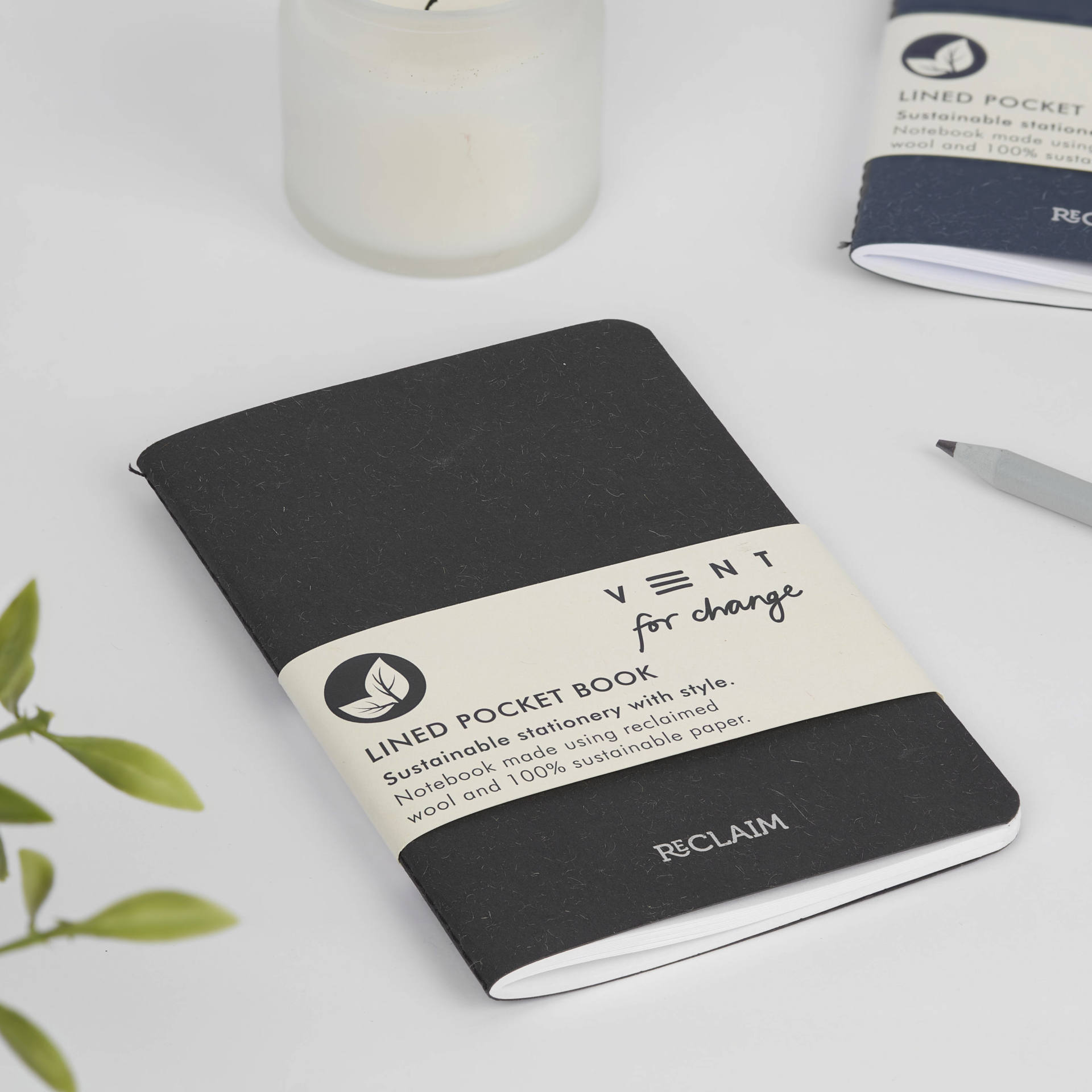 Reclaim A6 Pocket Notebook - Black Wool