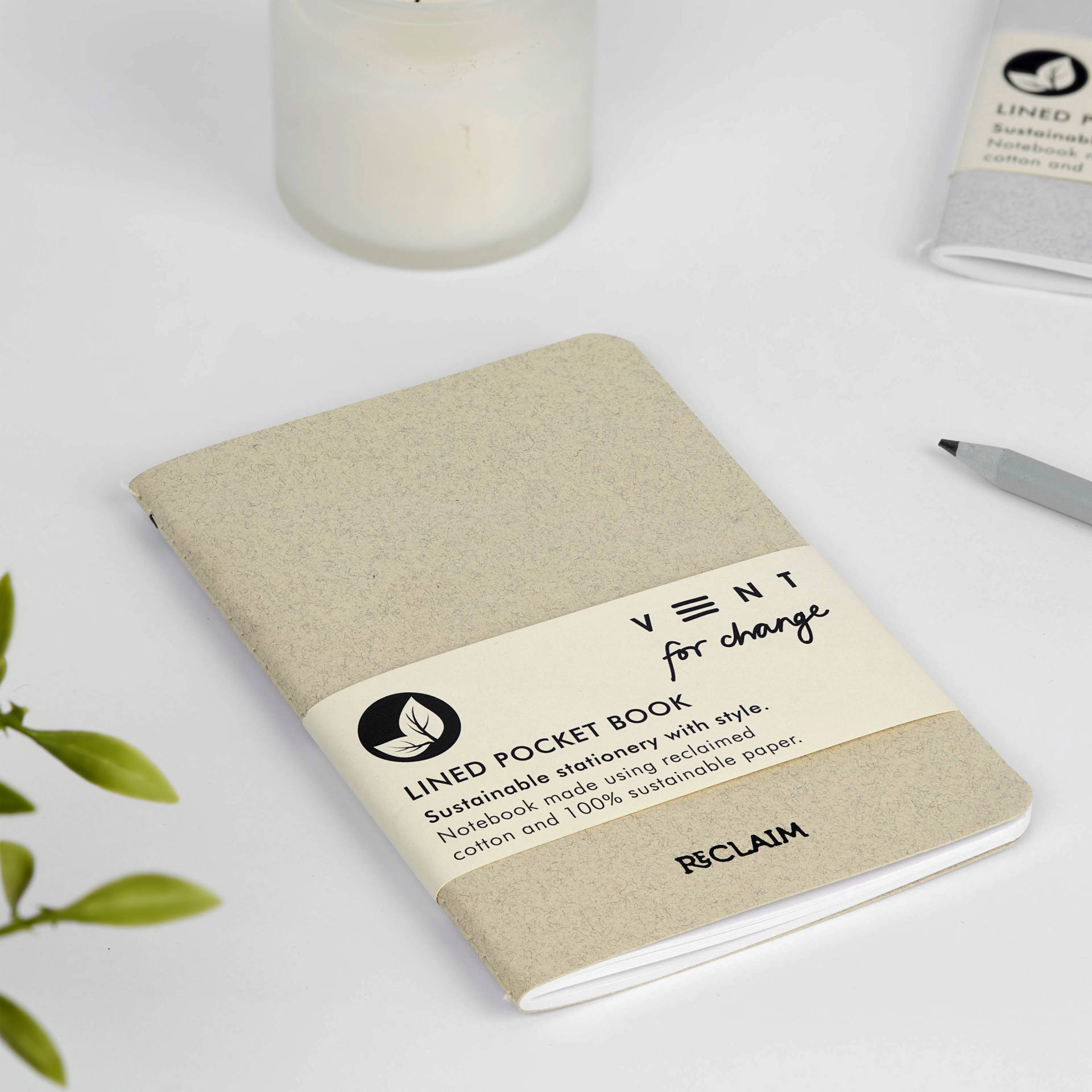 Reclaim A6 Pocket Notebook - Pearl Cotton