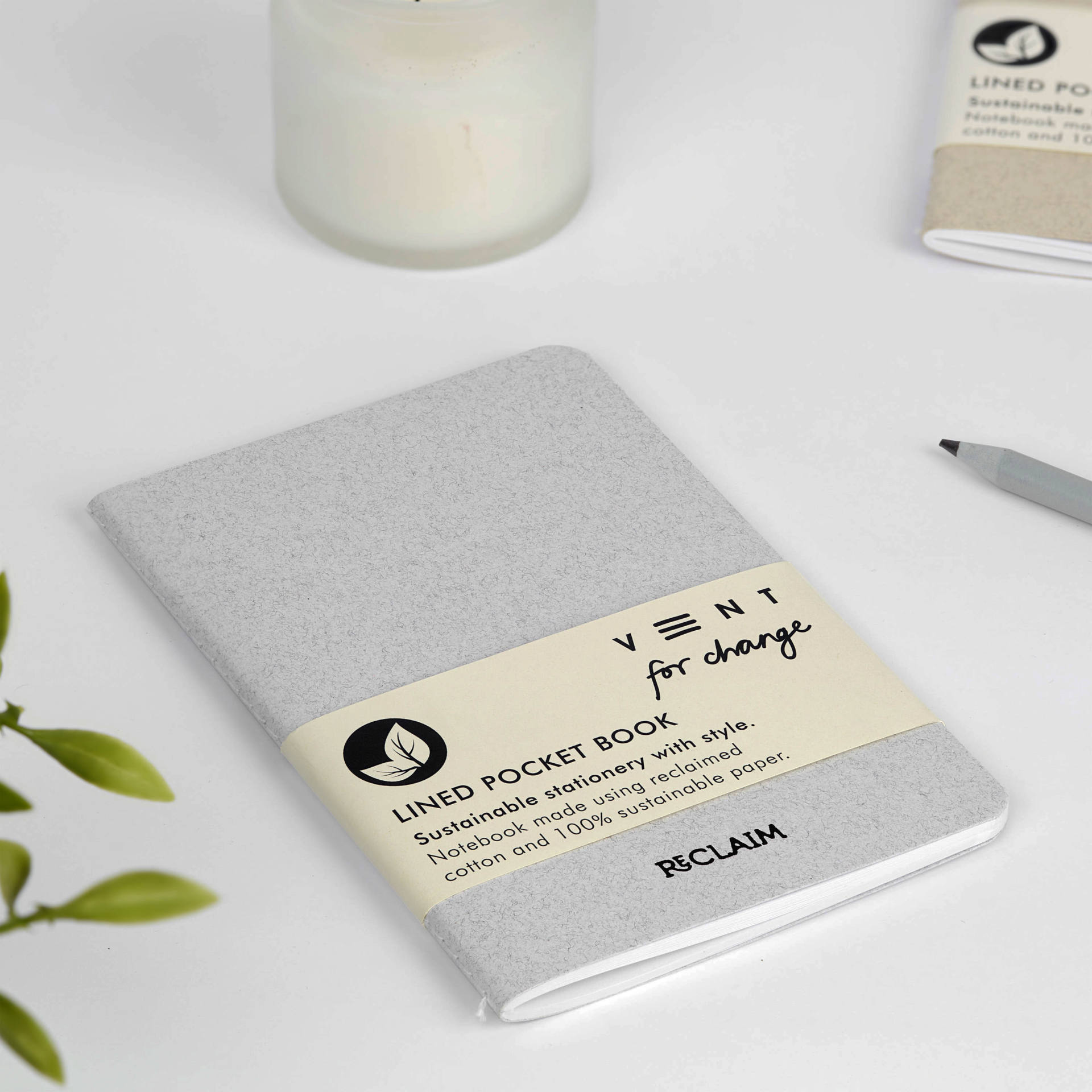 Reclaim A6 Pocket Notebook - White Cotton