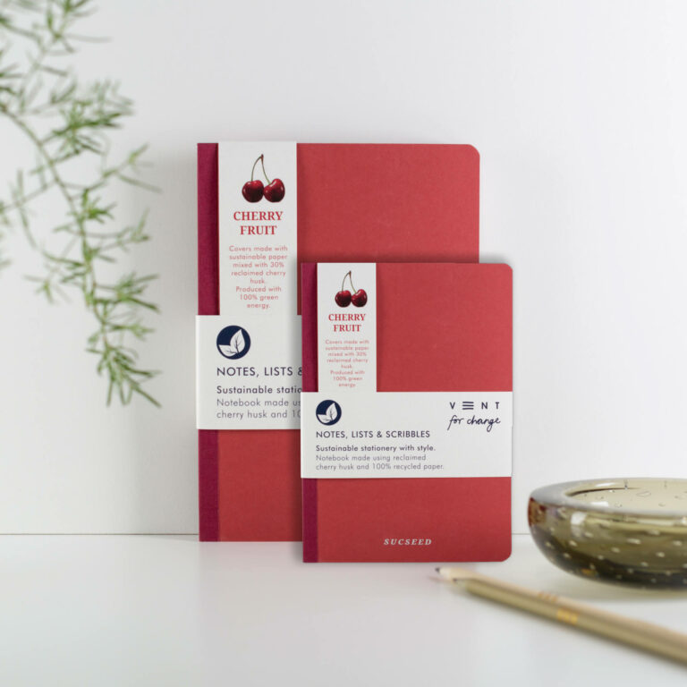 Recycled Sucseed A6 Notebook - Cherry Husk