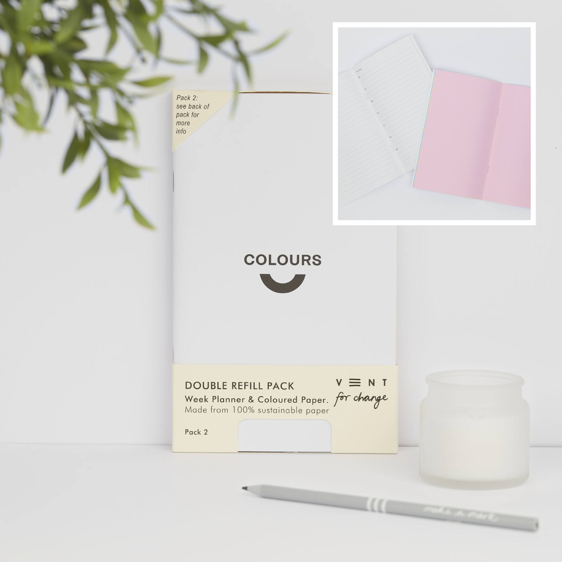 Weekly Planner Double Refill Pack 2. Myplan And Coloured Paper