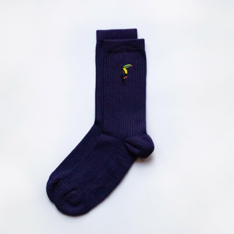 Save The Toucans Ribbed Bamboo Socks