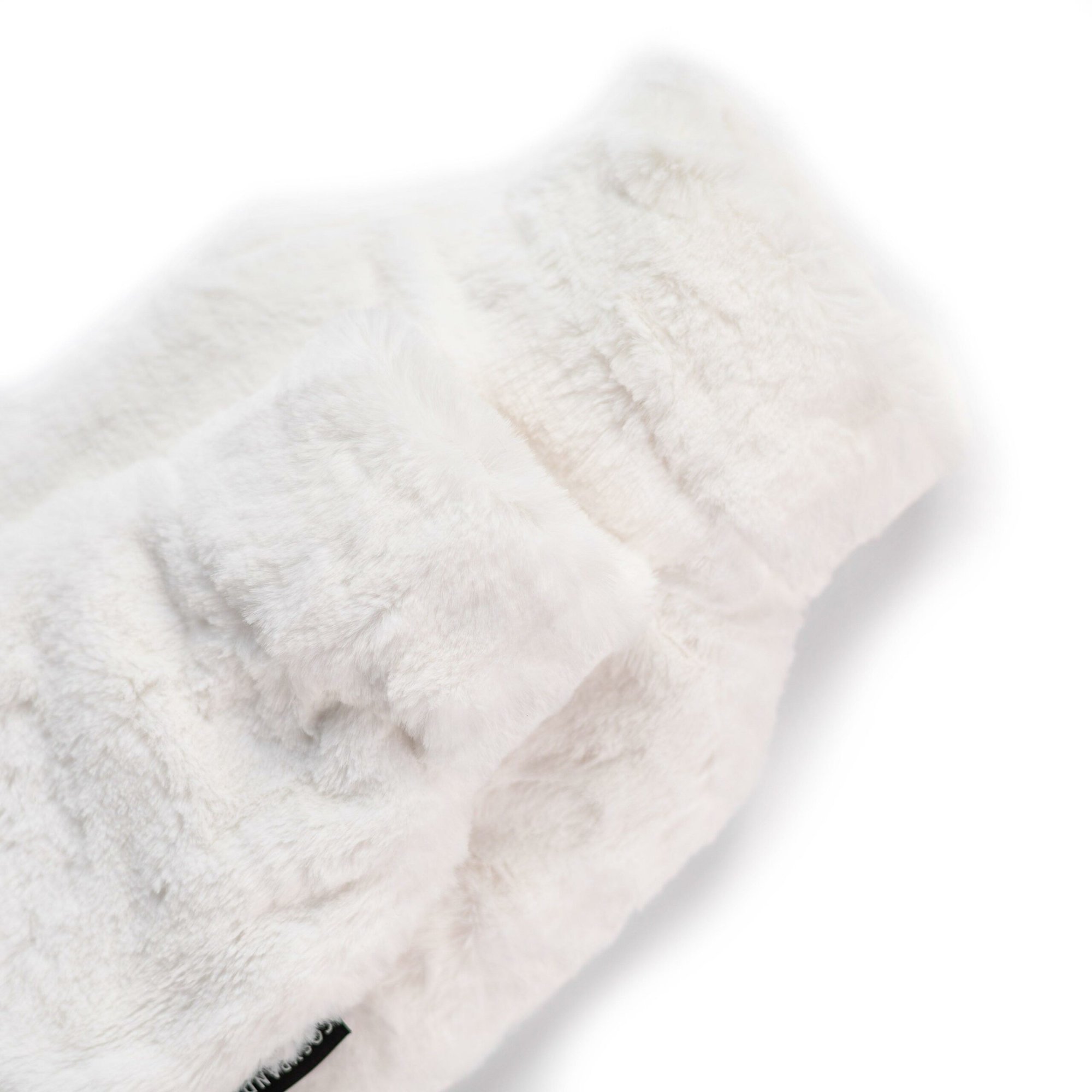 Little And Large White Faux Fur Hot Water Bottle Gift Set