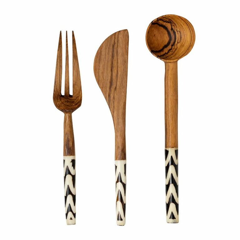 3 Piece Wooden Cutlery Set