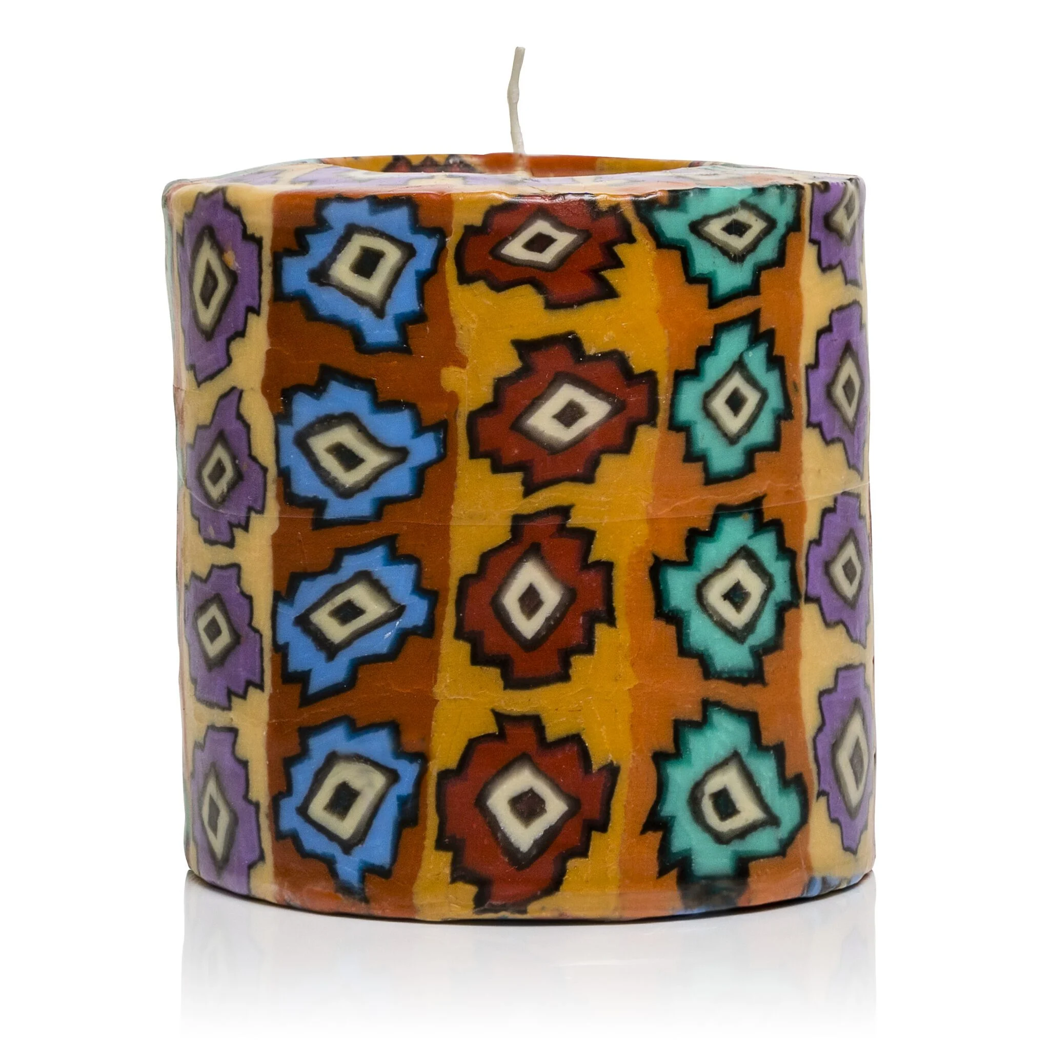 Ethnic Patterned Candles