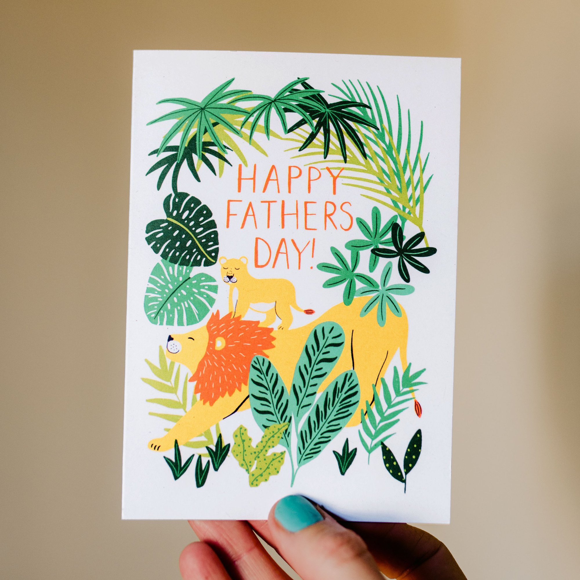 Jungle Lion Father's Day Card