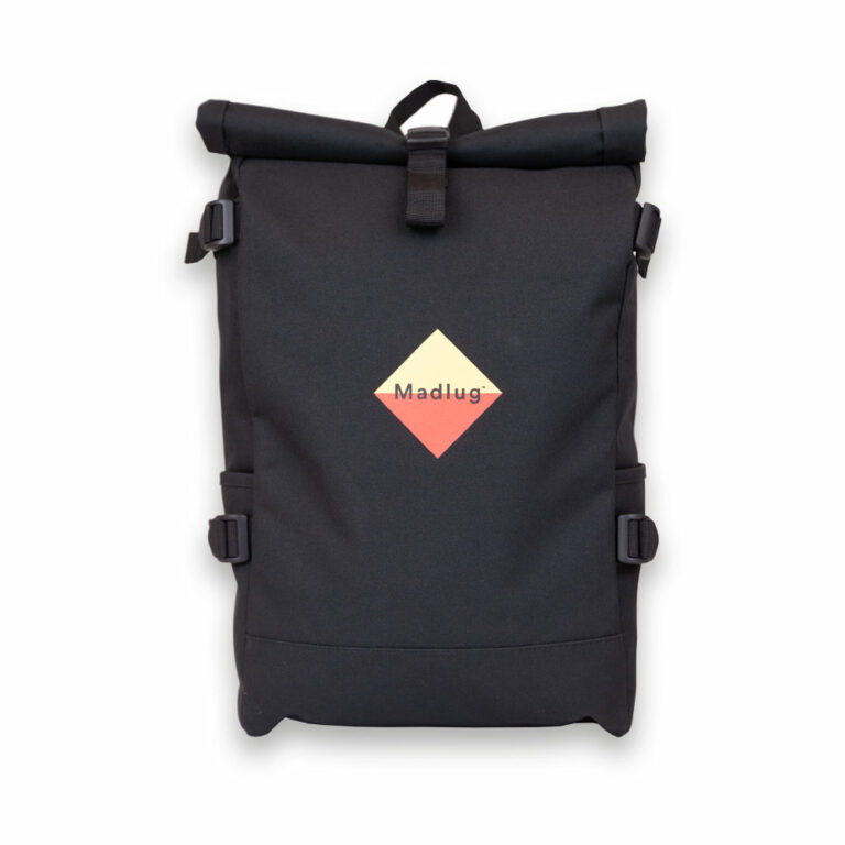 Black Roll-top Student Backpack