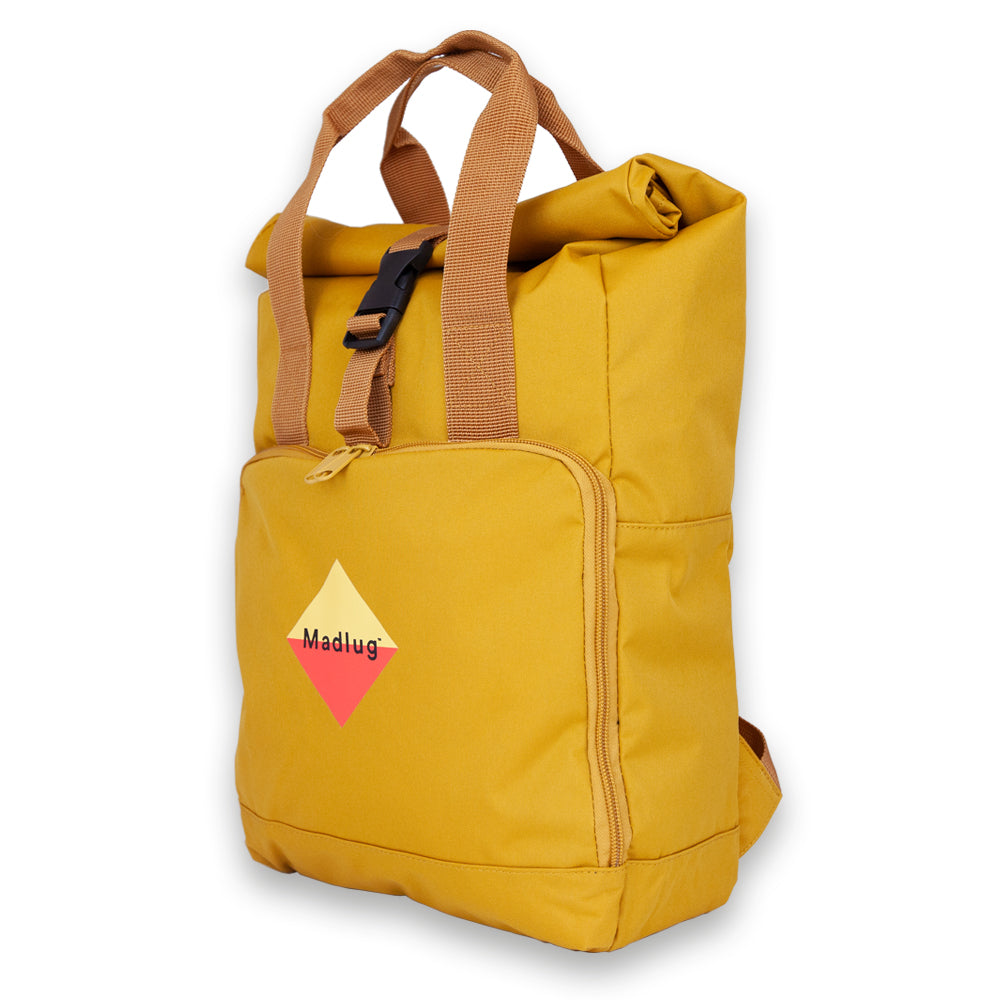 Mustard Yellow Roll-top Backpack