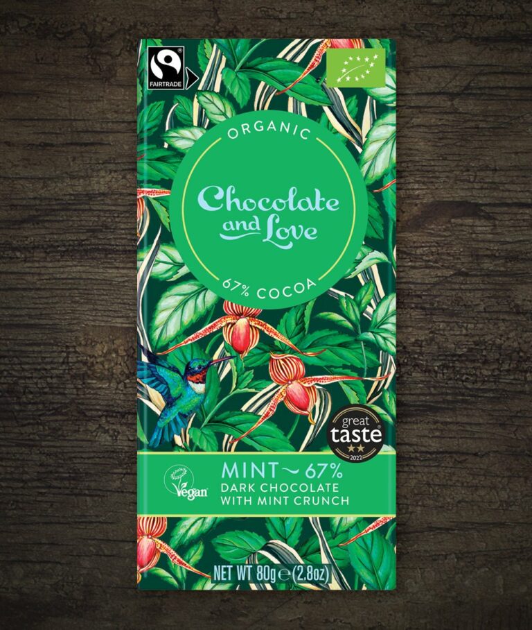Mint 67% - Dark Chocolate With Peppermint Crunch Bar