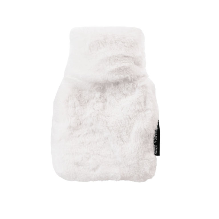 Mini White Faux Fur Cover And 0.5 Litre Natural Rubber Hot Water Bottle