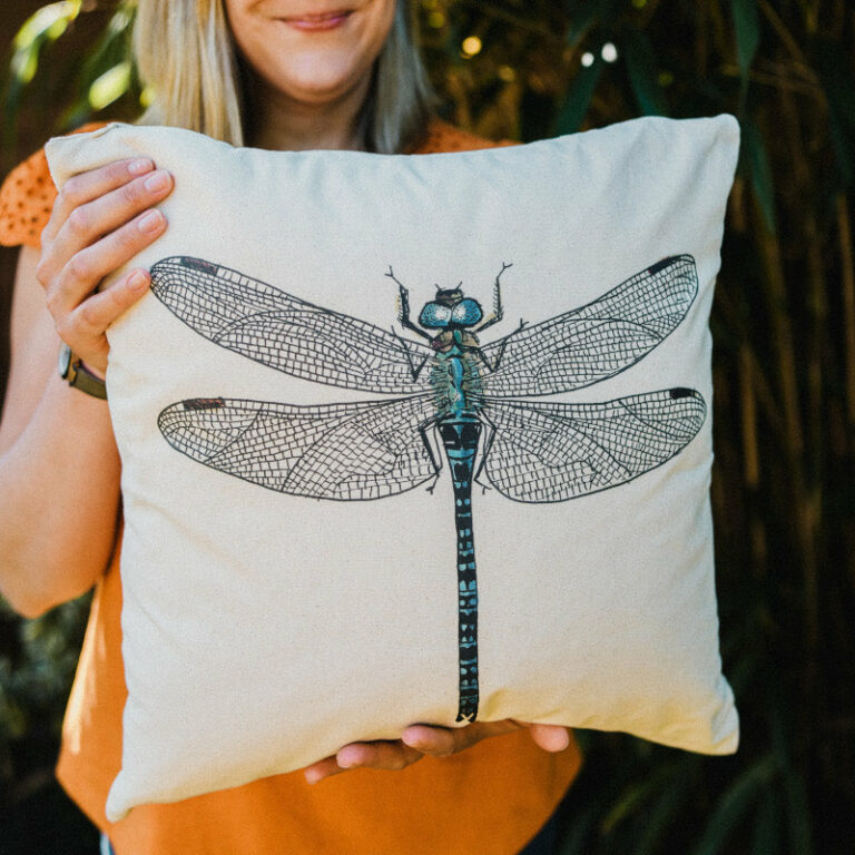 Organic Dragonfly Cushion Cover