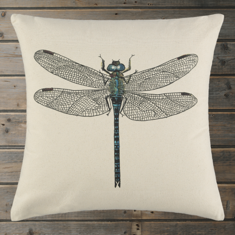 Organic Dragonfly Cushion Cover