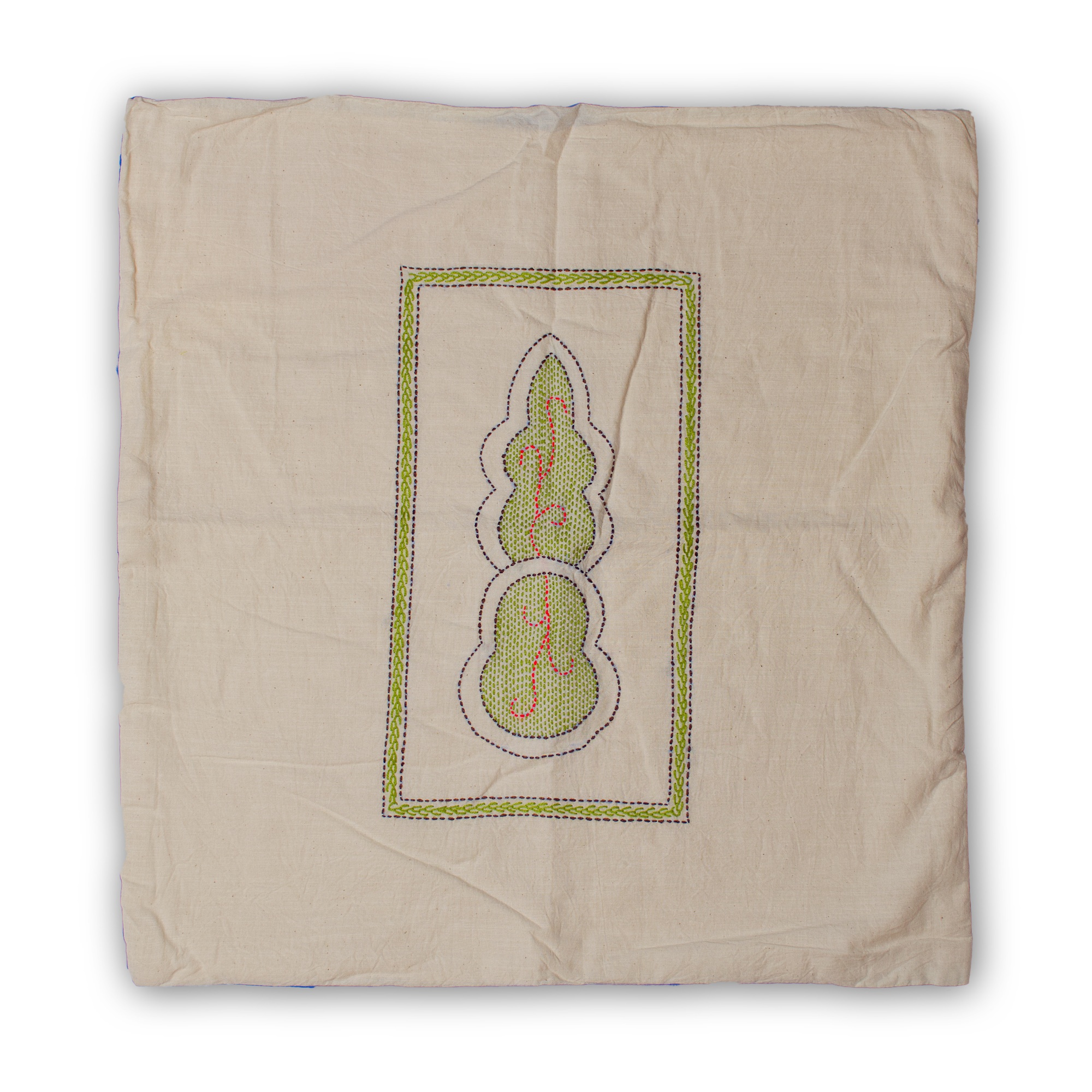 Cushion Covers - Gaibandha (leaf) Design - Asfara (White)