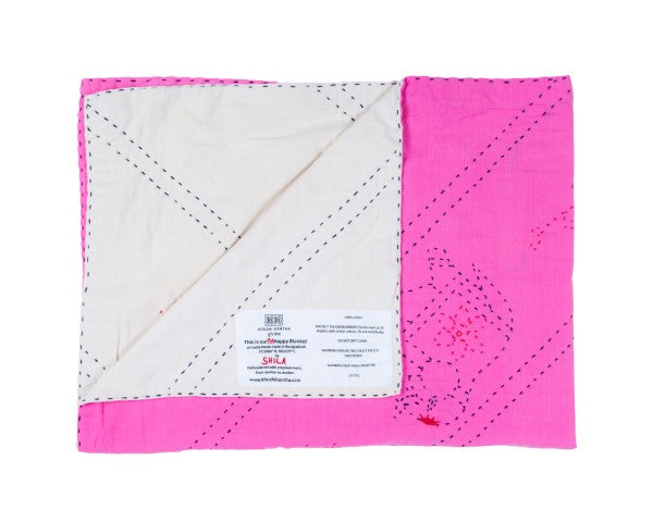 Dinajpur (elephant) Happy Blankets - Shopna (Pink) / Asfara (White)