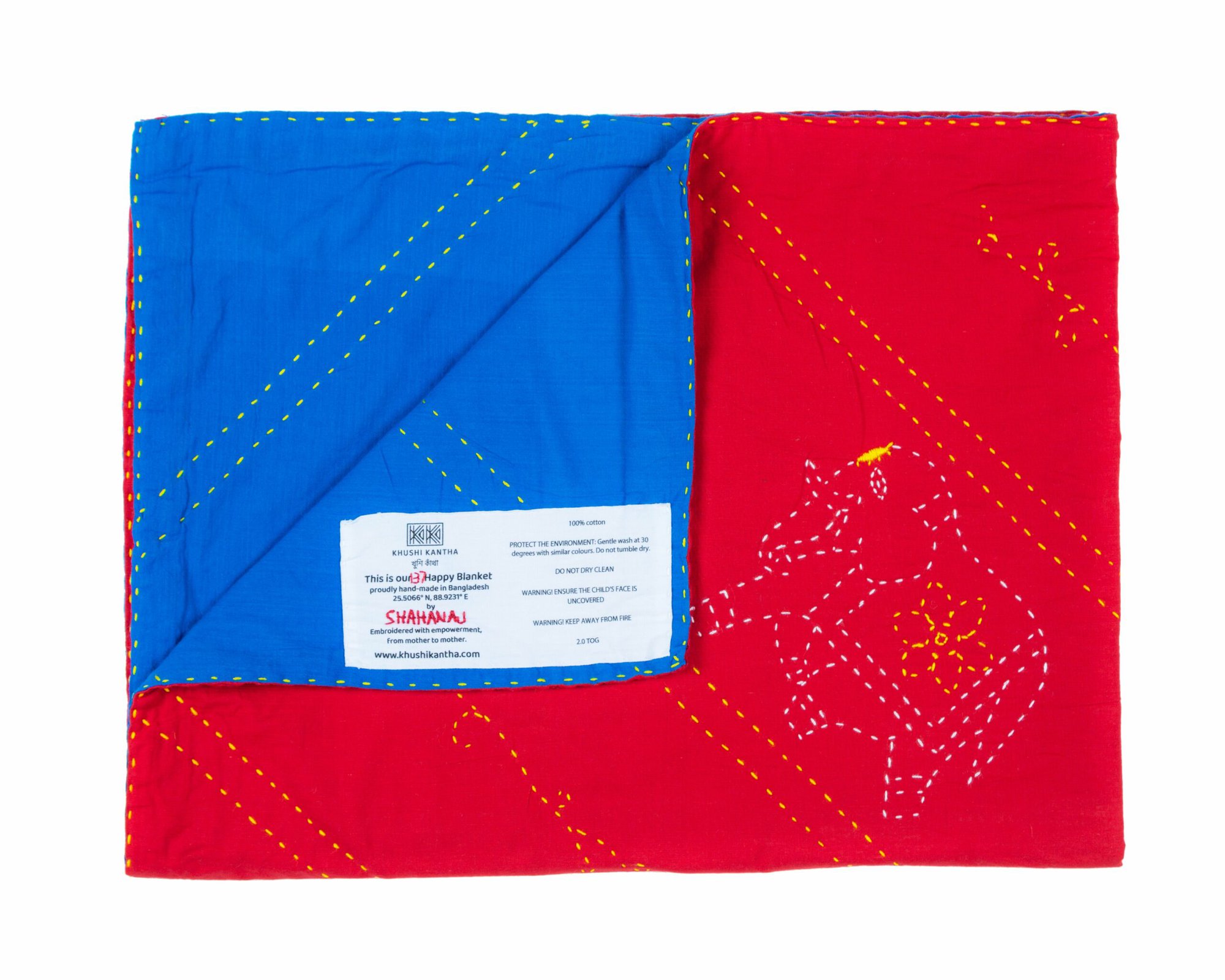 Dinajpur (elephant) Happy Blankets - Sumi (Red) / Suraiya (Blue)