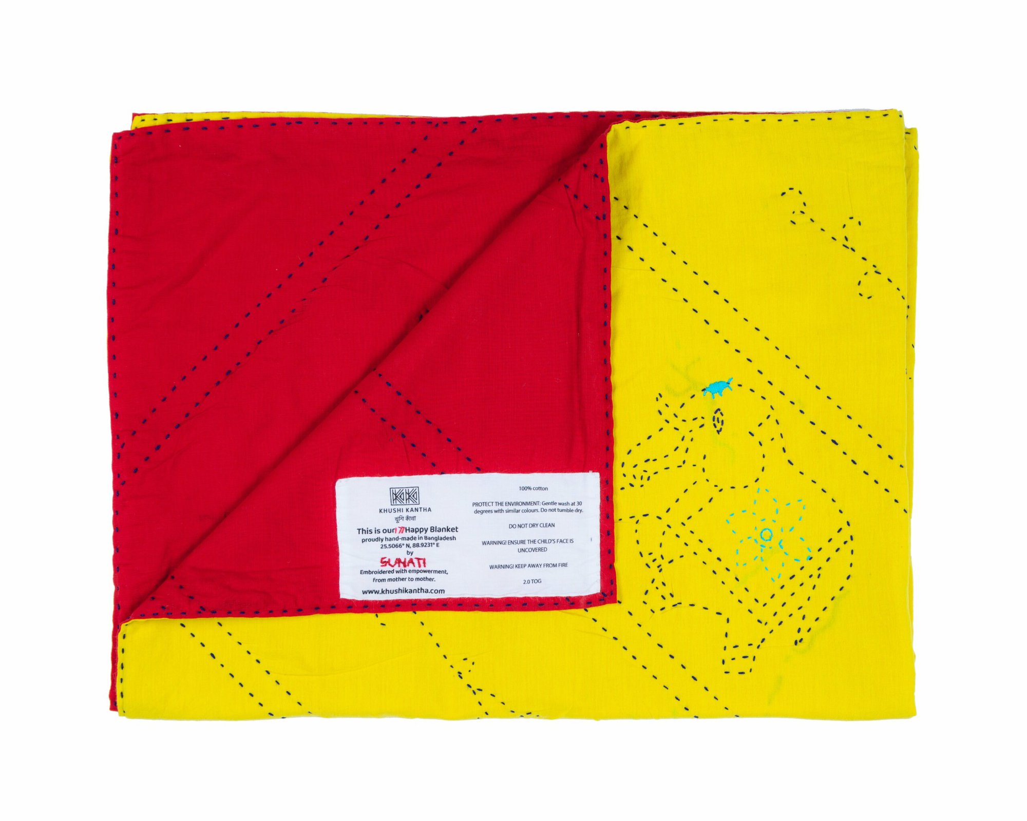 Dinajpur (elephant) Happy Blankets - Sumi (Red) / Asha (Yellow)