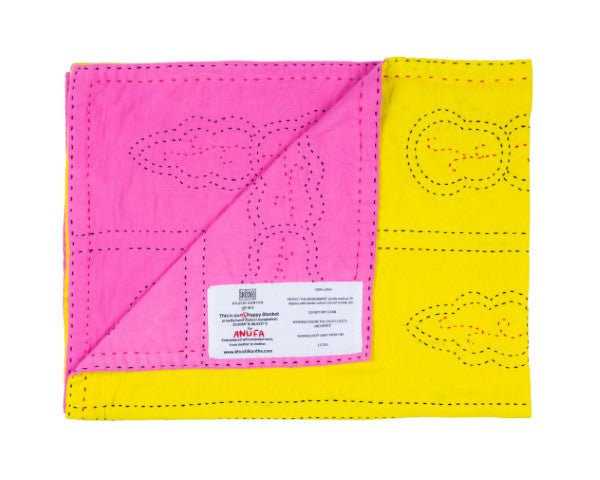 Gaibandha (leaf) Happy Blankets - Shopna (Pink) / Asha (Yellow)