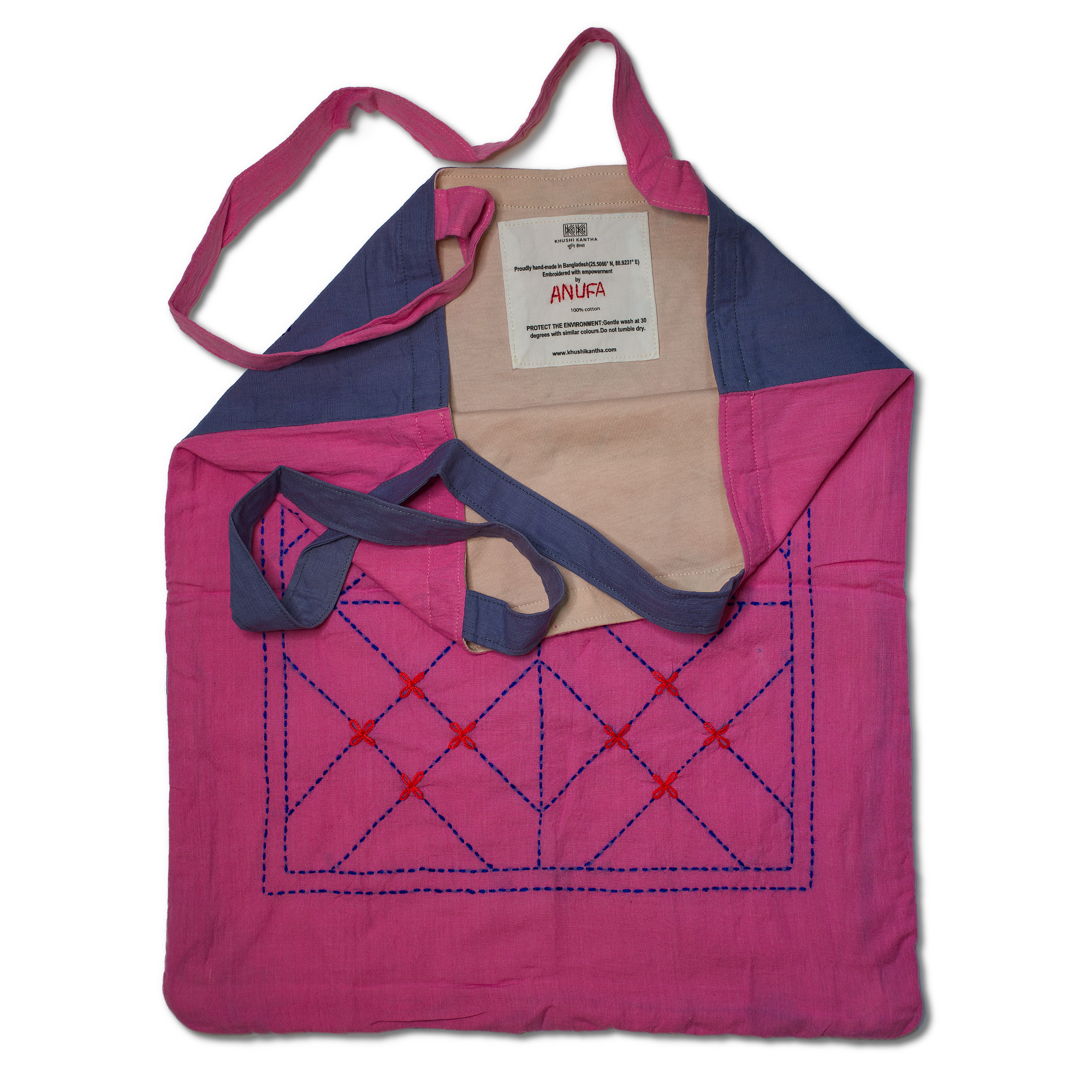 Tote Bags - Kurigram (geometric) Design - Shopna (Pink) / Sneha (Grey)