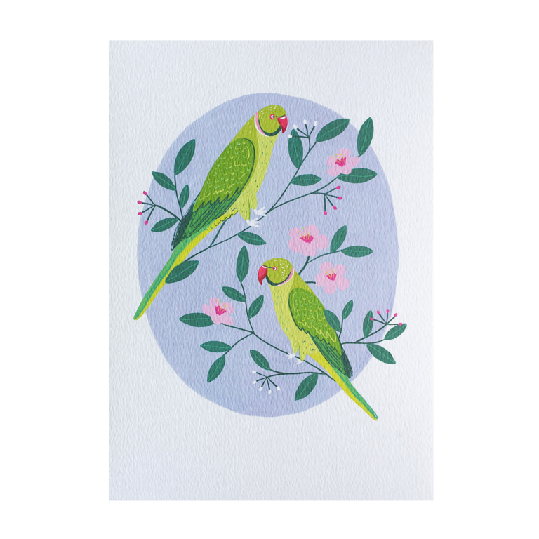 Parakeets Art Print