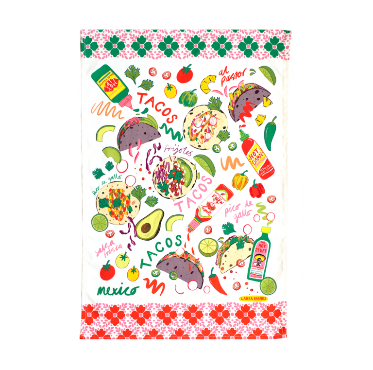 Tacos Organic Cotton Tea Towel