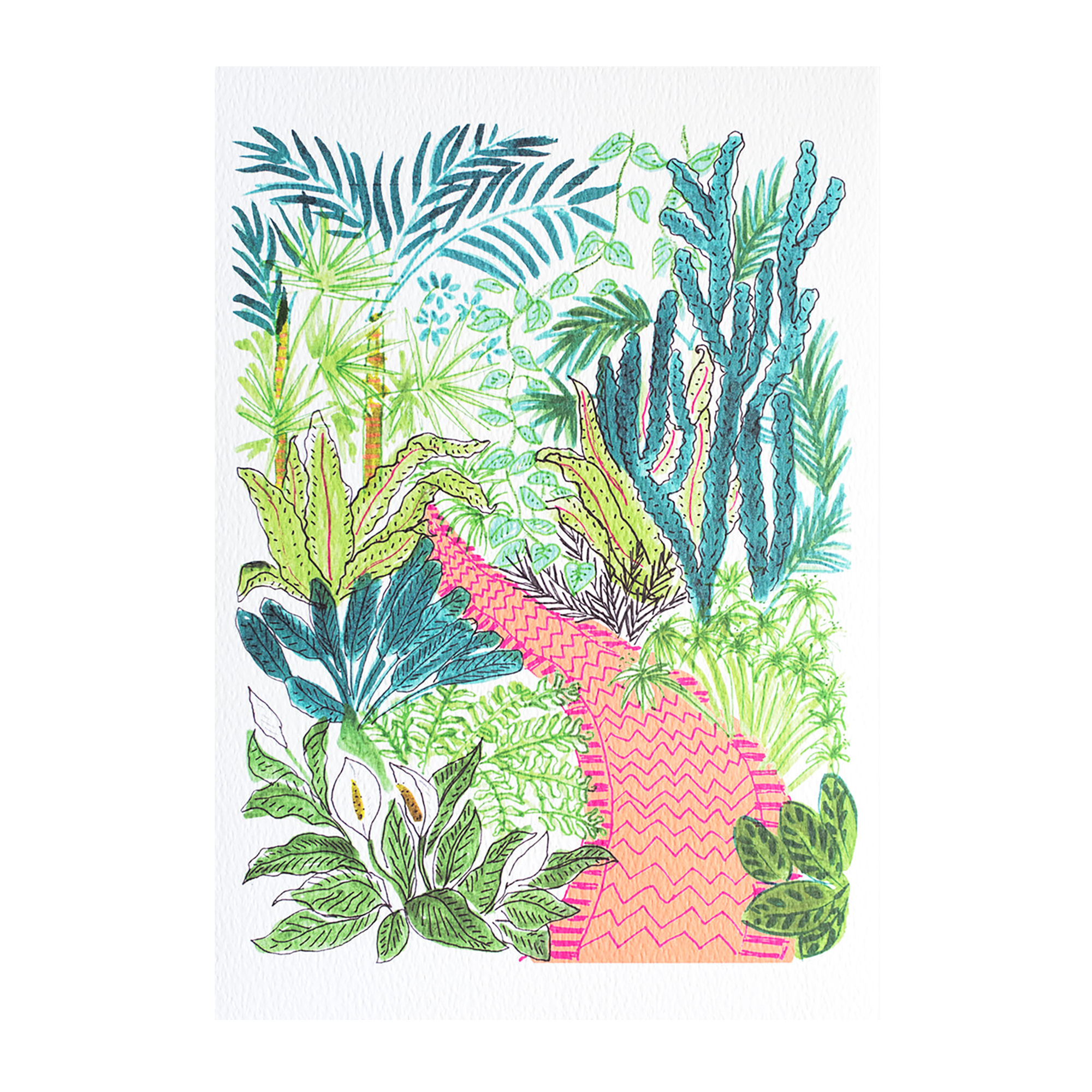 Tropical Jungle Art Print.