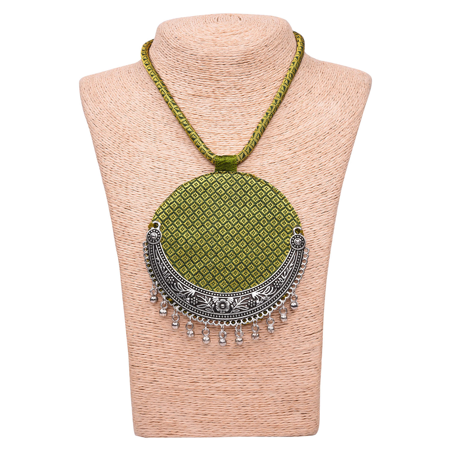 Chaand Pendant Necklace - Apple Green
