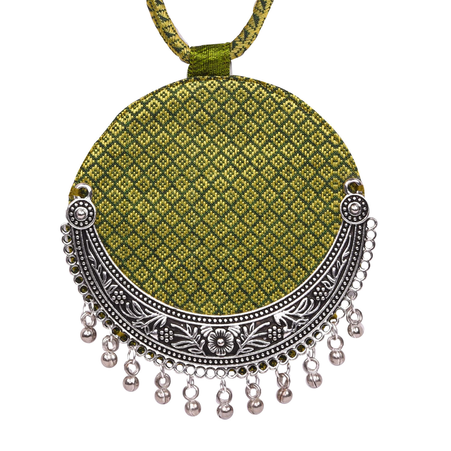 Chaand Pendant Necklace - Apple Green