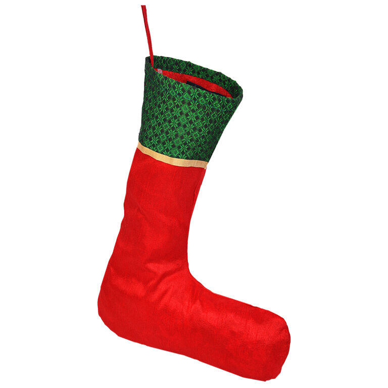 Christmas Stocking - Red, Green, Gold