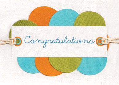Congratulations Card, Circles Design