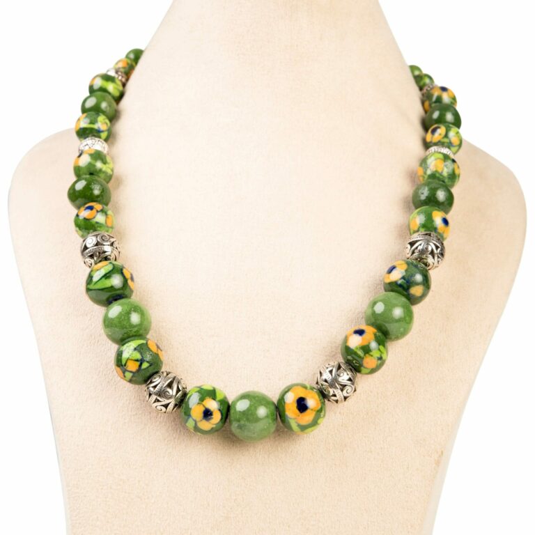 Full Bead Necklace - Green