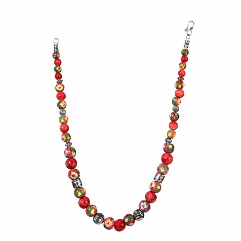 Full Bead Necklace - Red