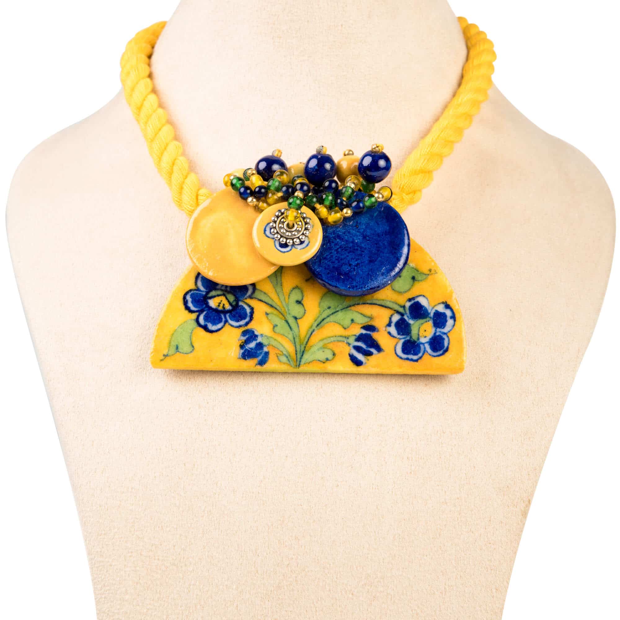 Half Disc Necklace - Yellow
