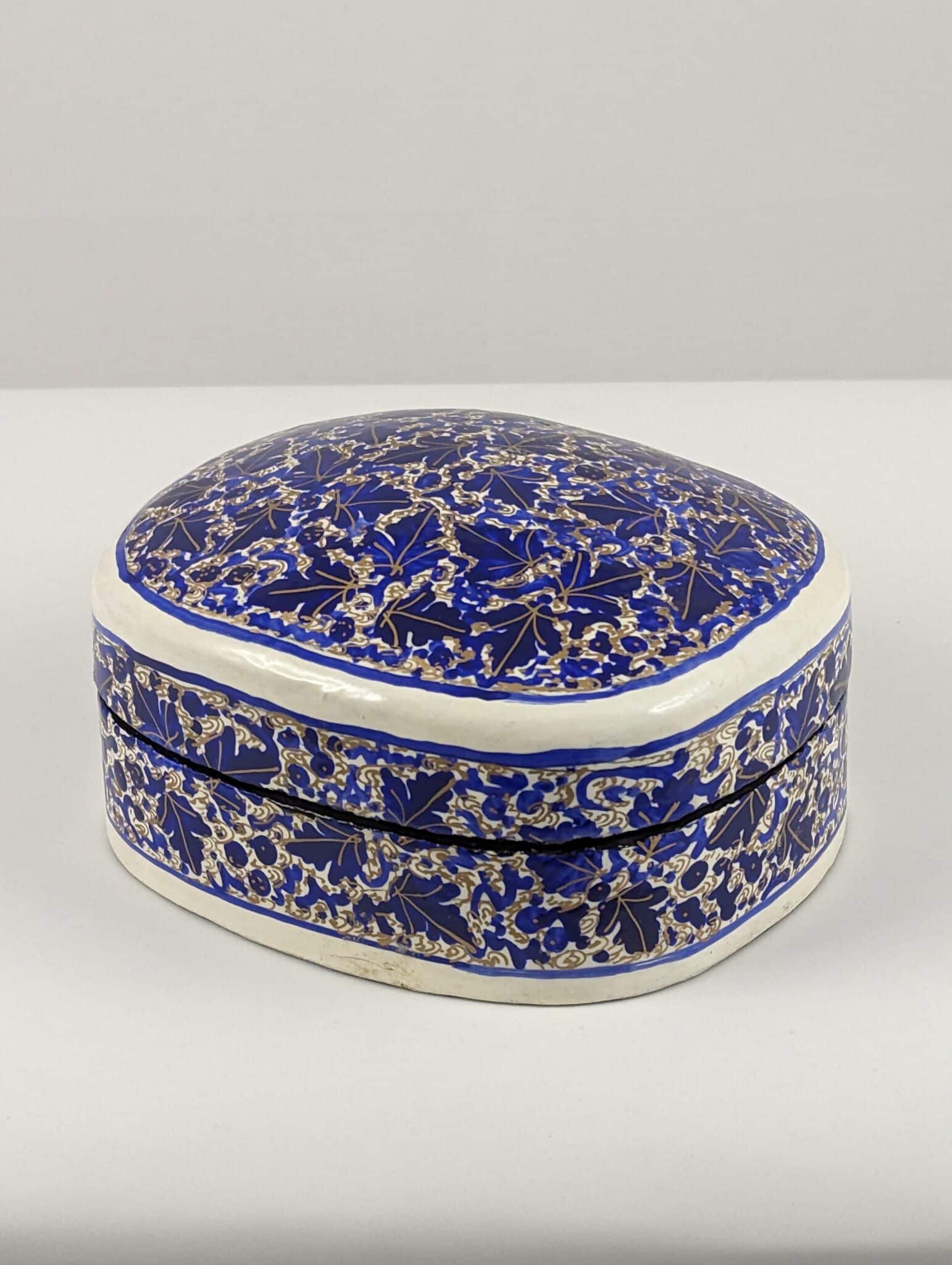 Handmade Rectangular Trinket Box - Blue Maple