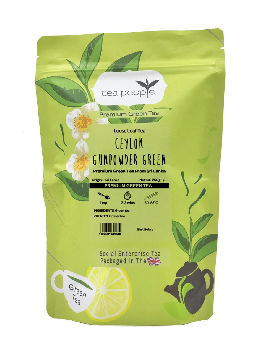 Ceylon Gunpowder Green - Loose Green Tea - 250g Refill Pack