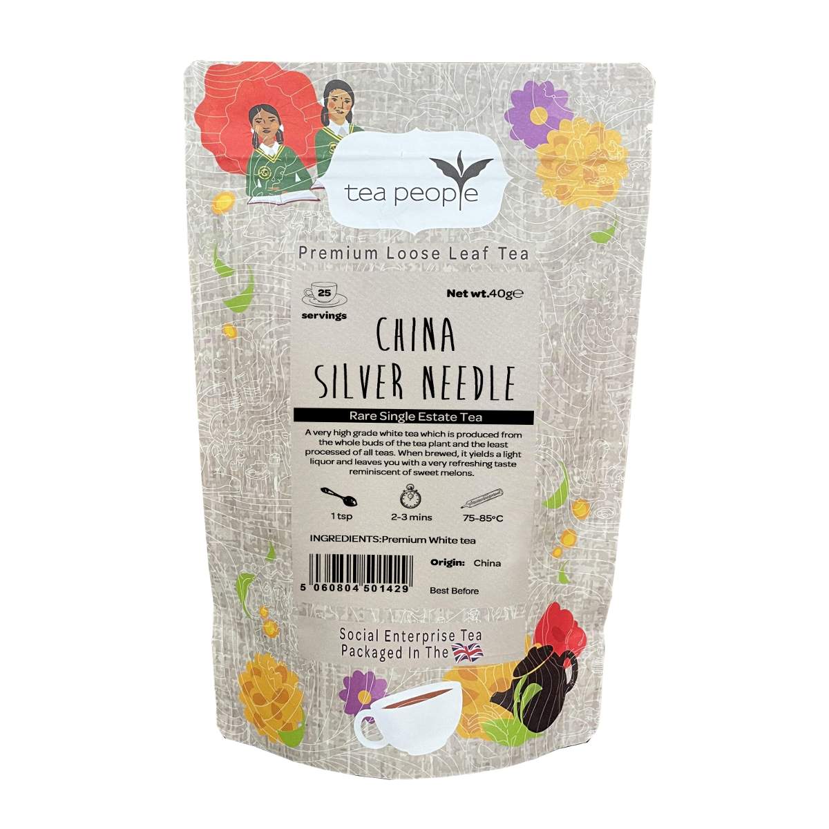 China Silver Needle - White Loose Tea - 40g Retail Pack
