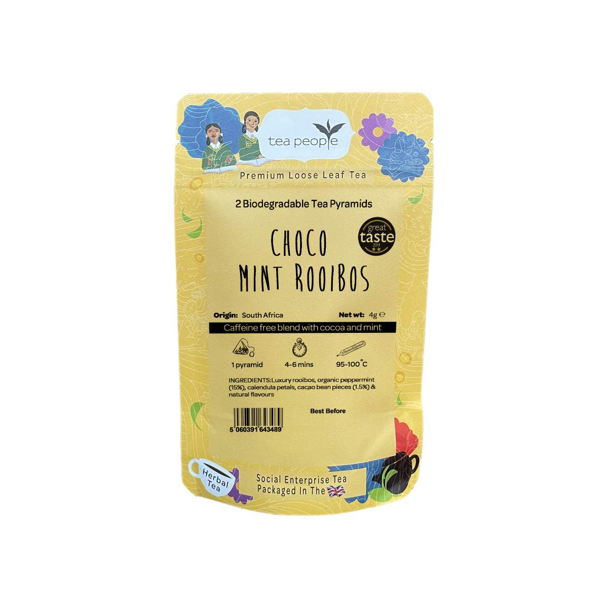 Choco Mint Rooibos - Herbal Tea Pyramids - 2 Pyramid Taster Pack