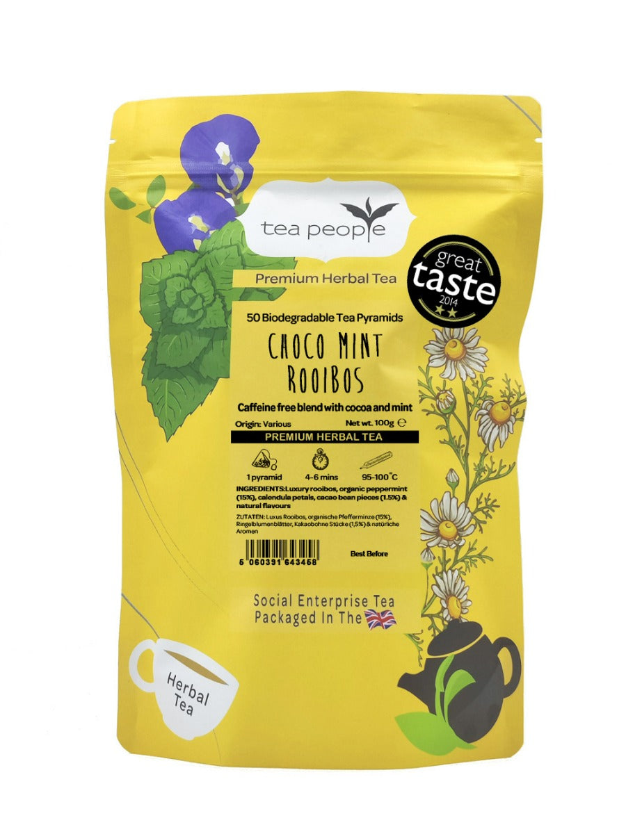 Choco Mint Rooibos - Herbal Tea Pyramids - 50 Pyramid Refill Pack
