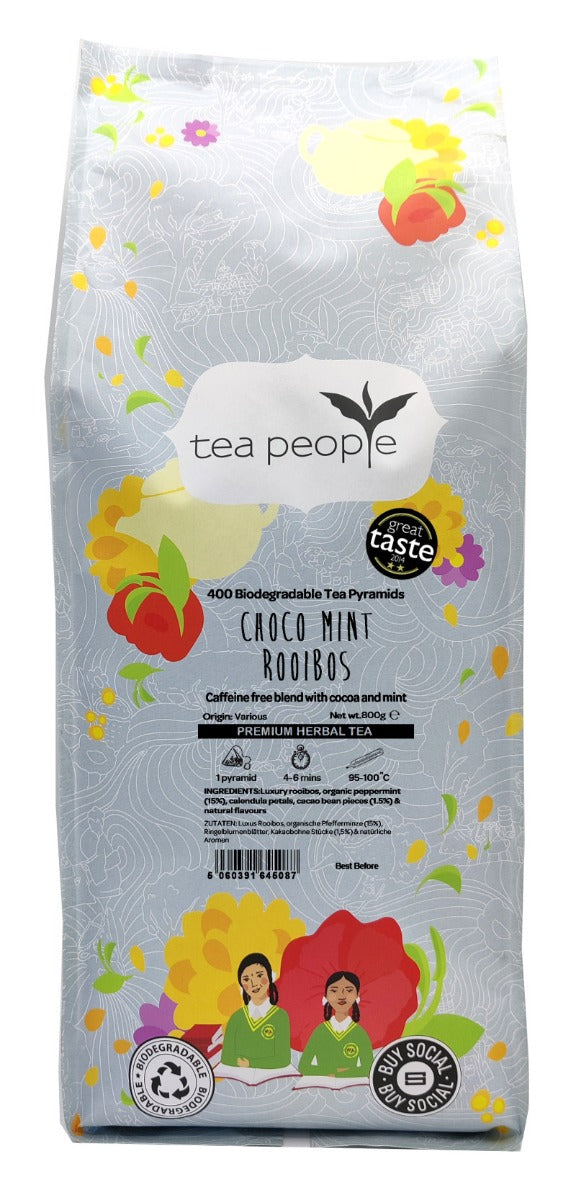 Choco Mint Rooibos - Herbal Tea Pyramids - 400 Pyramid Large Catering Pack